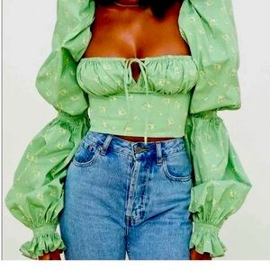 NWT House of Cb cropped top. Never been worn. Size L